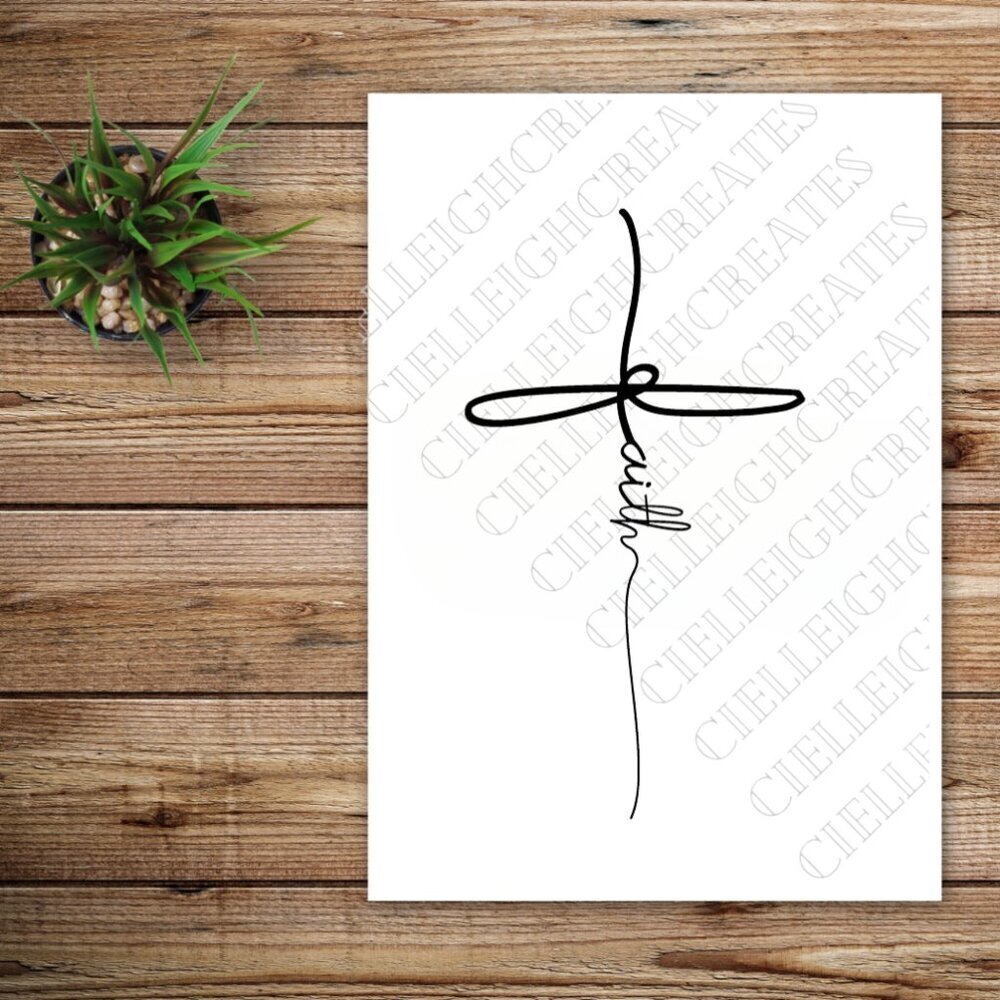 *2 for $20* Faith Cross vinyl decal sticker Handcrafted